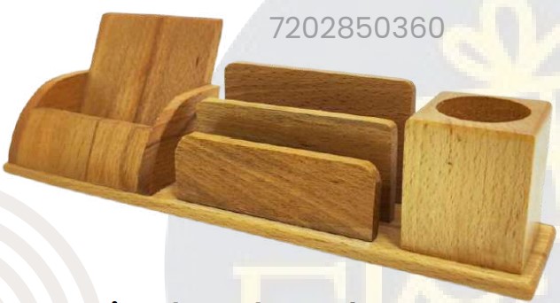 Painted Wooden Desk Organizer for Office Table and Daily Use, Attractive Storage Gift for Corporate Gifting, Stationery Keeping and Desk Styling